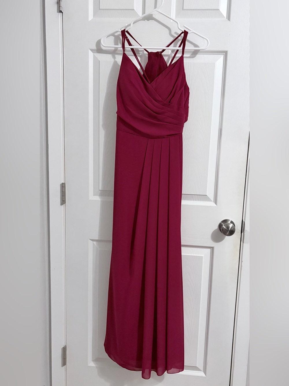 JJ’s House Burgundy Chiffon Dress Approx Size 6